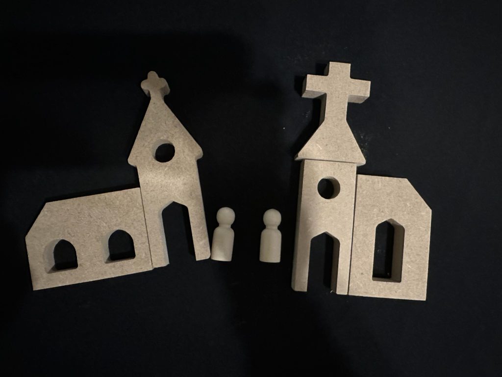 Build your own church set with peg dolls - Ideal for Religious themed role play or Christmas/Easter Scenes