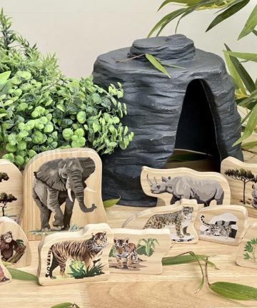 Endangered Animal Families Wooden Characters ideal for small world play - Image 1