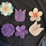 Resin flowers ideal for sensory or small world play