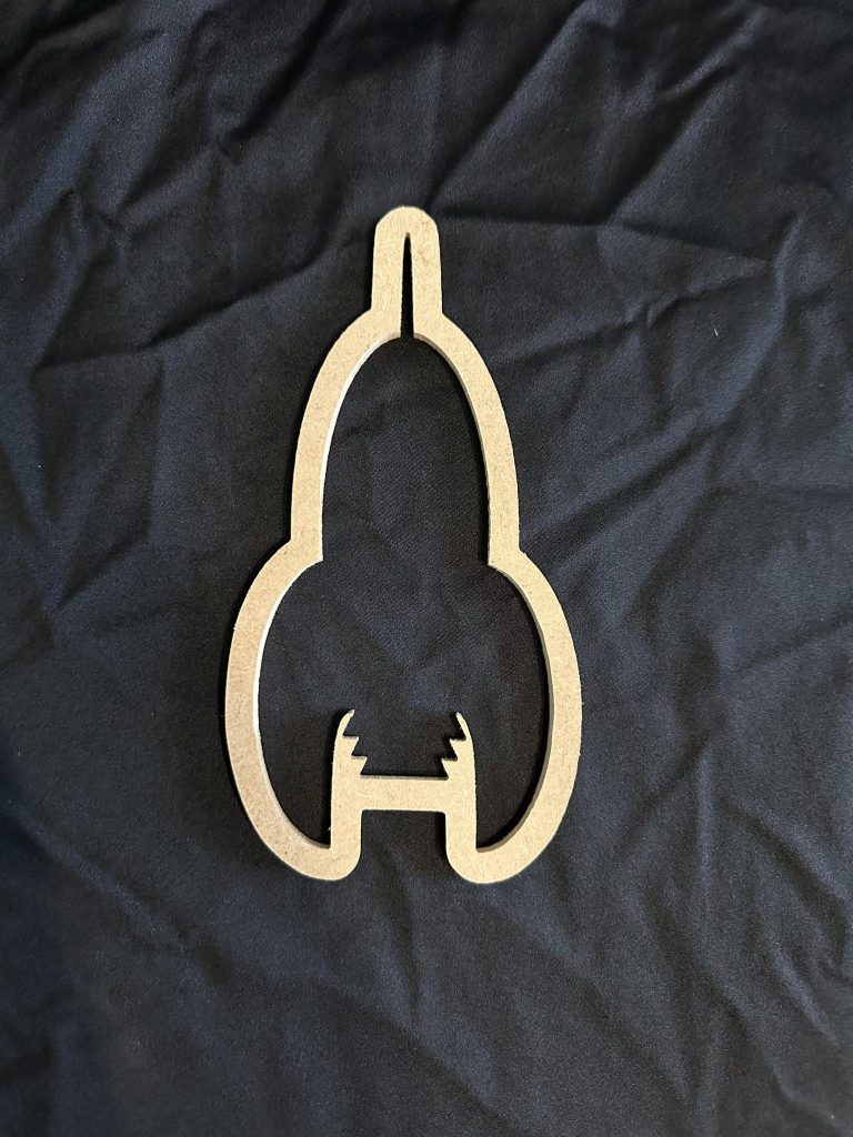 Spaceship frame, ideal for loose part play, or a sun catcher