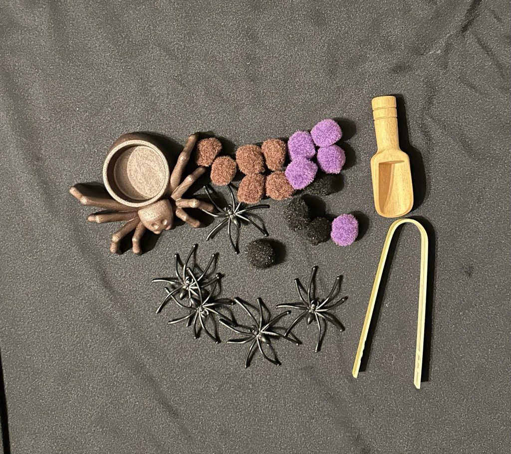 Spider Sensory set ideal for rice or chick pea play