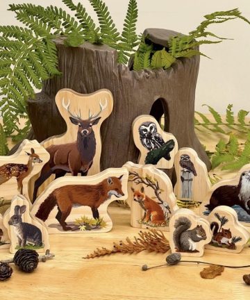 Woodland Animal Families Wooden Characters ideal for small world play - Image 1