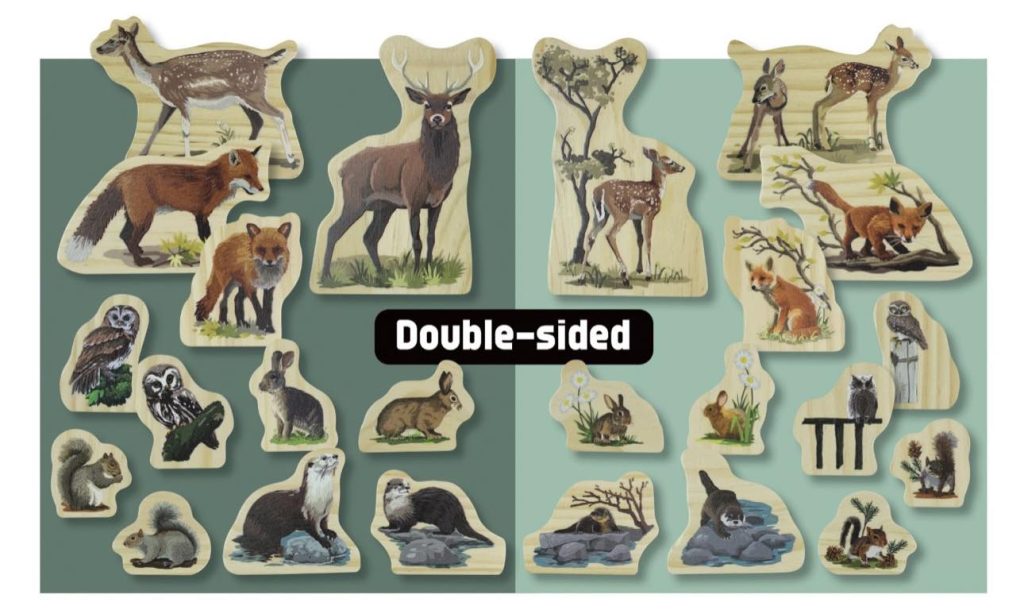 Woodland Animal Families Wooden Characters ideal for small world play