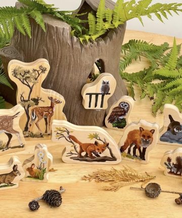 Woodland Animal Families Wooden Characters ideal for small world play - Image 3