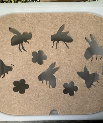 Ikea Flisat Bee and Flower activity lid Ideal for fine motor skills - Image 1