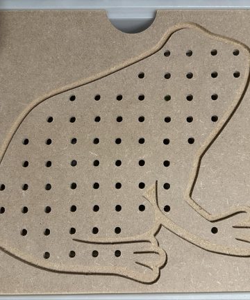 Ikea Flisat Frog peg board activity lid Ideal for fine motor skills - Image 1