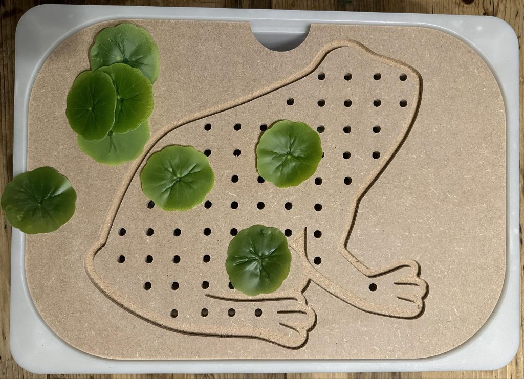 Ikea Flisat Frog peg board activity lid Ideal for fine motor skills