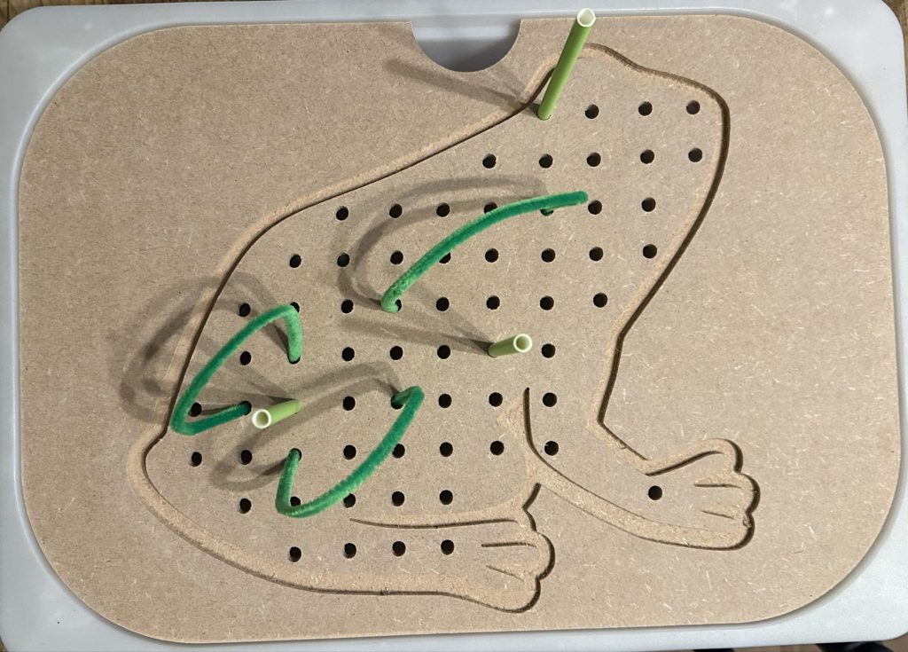 Ikea Flisat Frog peg board activity lid Ideal for fine motor skills