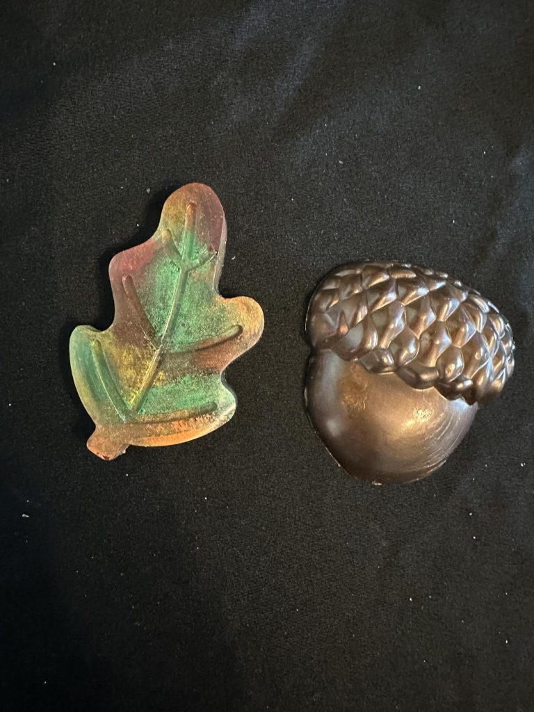 Resin Acorn great for messy trays and small world play