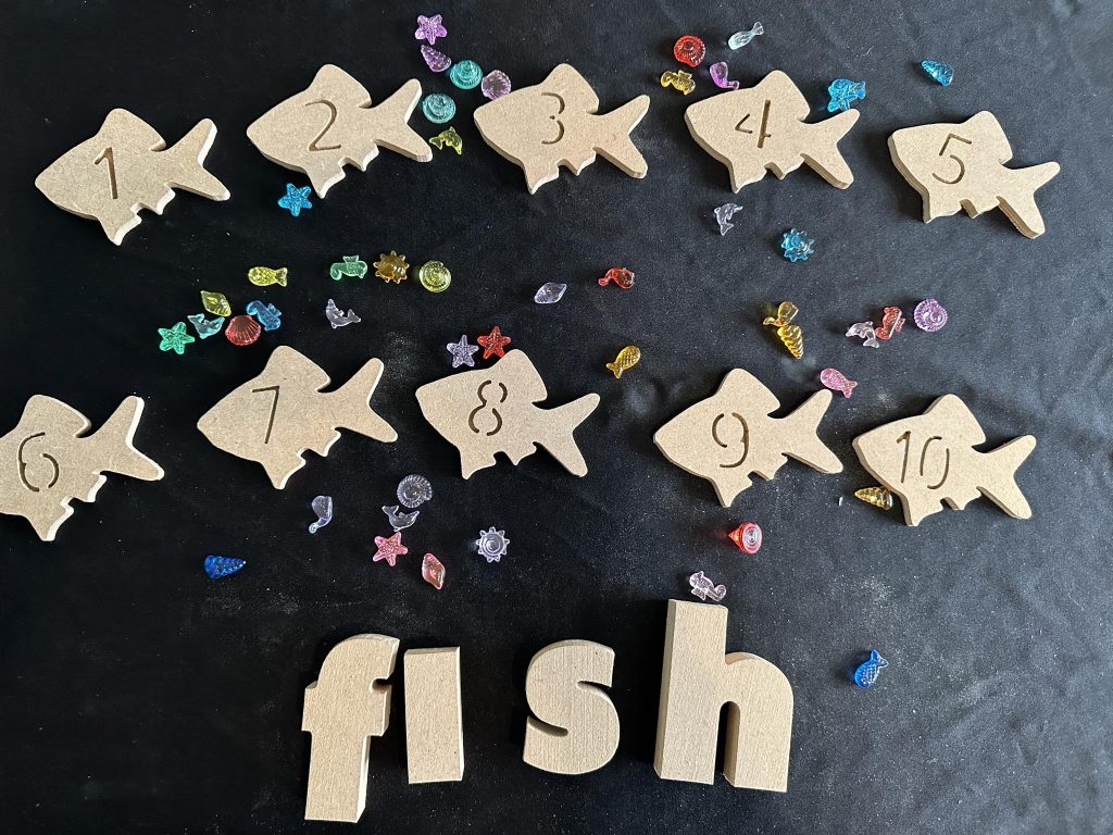 Fish shape Numbers Great to add to any activity