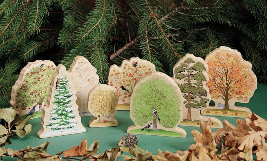 Four Season trees wooden play set