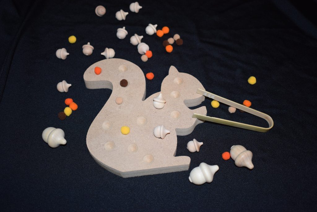 Fine Motor skills Squirrel. Great activity to get those fingers working