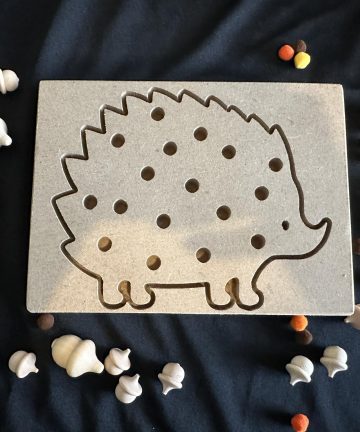 Hedgehog Fine motor skills board great from getting those fingers working - Image 1