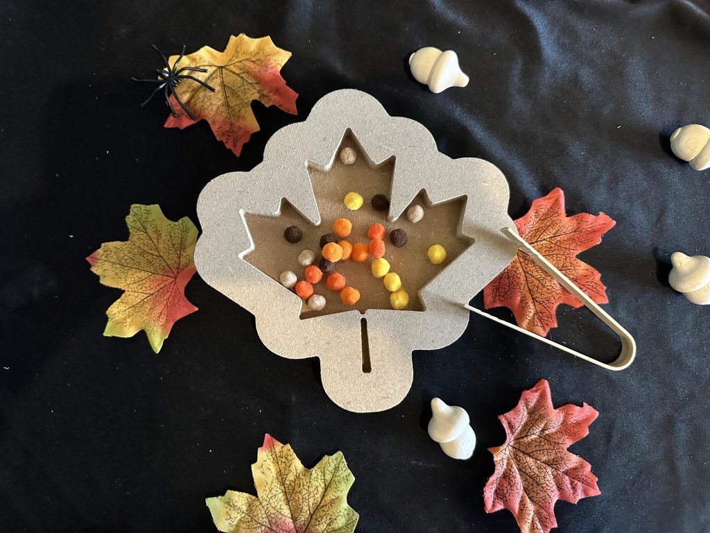 Maple Leaf tray, great for rice or chick pea sensory trays