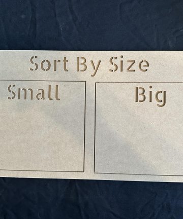 Sort by size board great for sorting big or small objects - Image 1