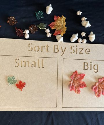Sort by size board great for sorting big or small objects - Image 2