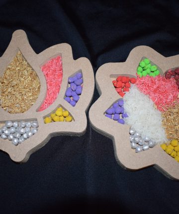 Rangoli Pattern and Lotus Flower Trays - Make Ideal Sensory Trays for Diwali when filled with Rice or Sand - Image 2