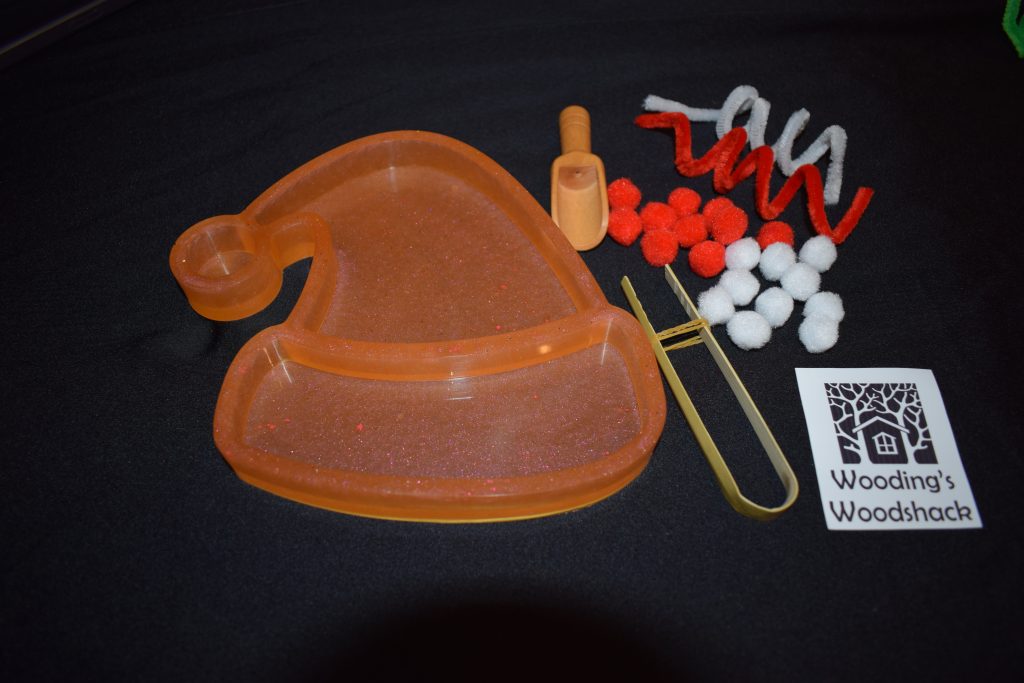 Resin Santa Hat Tray Set - Ideal For Christmas Sensory Or Loose Parts Play