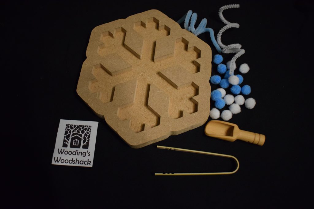 Snow Flake Tray Set - Ideal For Christmas Themed Loose Parts Play Filled With Sand Or Rice