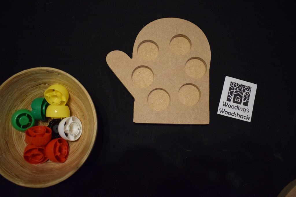 Pouch Lid Mitten - Great For Christmas, Winter or Seasons Parts Play Using Pouch Lids Or Loose Parts