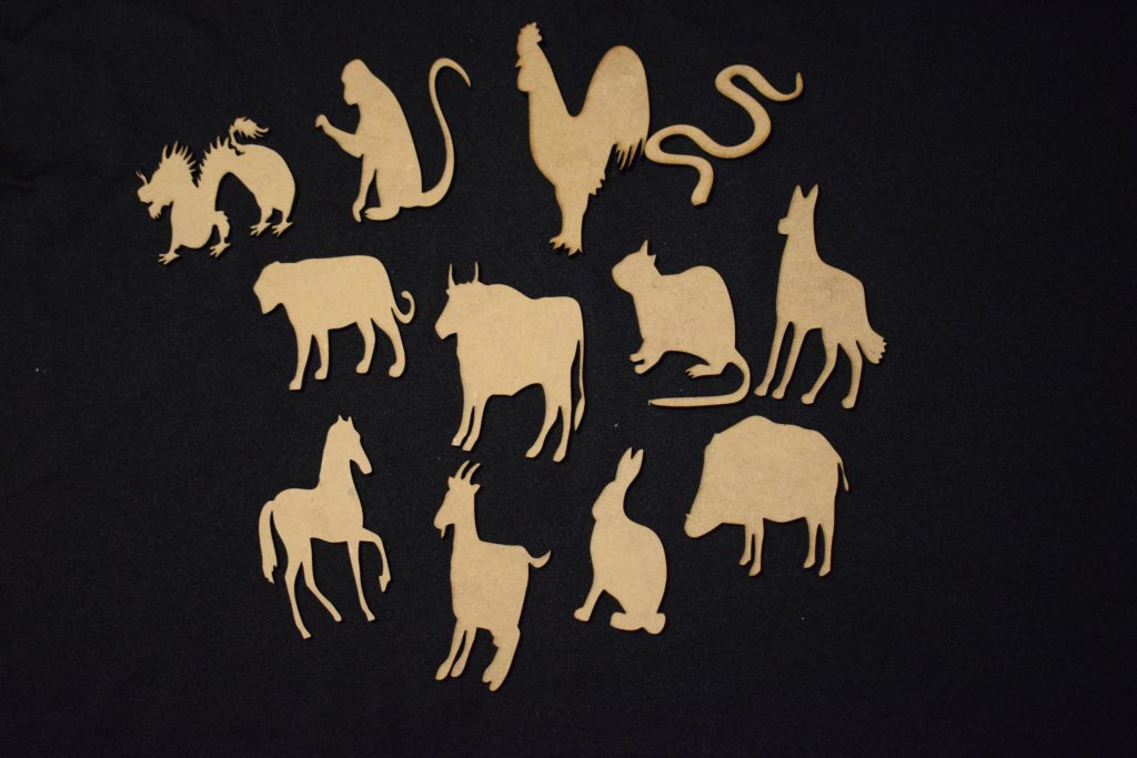 Pack Of 12  3mm Chinese Zodiac Animals - Part Of Our Essential Range And Ideal For Chinese New Year
