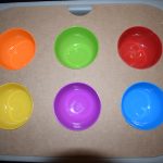 Flisat Large Colour Sorting Activity Lid With Bowls - Great For Help Learning Colours and Activities With Colours