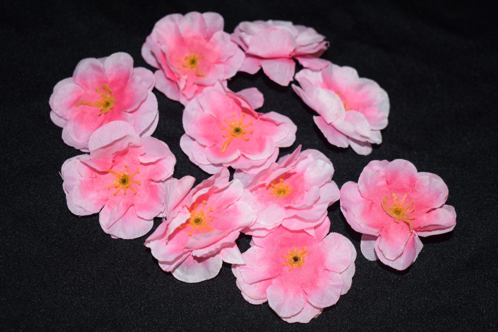 Pink Blossom Flowers x 10 - Ideal For Adding To Sensory Trays Or For Mothers Or Valentines Day Crafts Or Play
