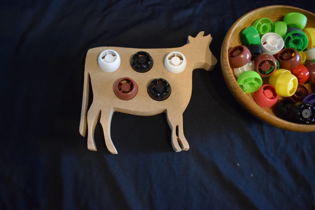 Cow Pouch Lid – Great For Farm, Nature Or Animal Fine Motor Skills Activities