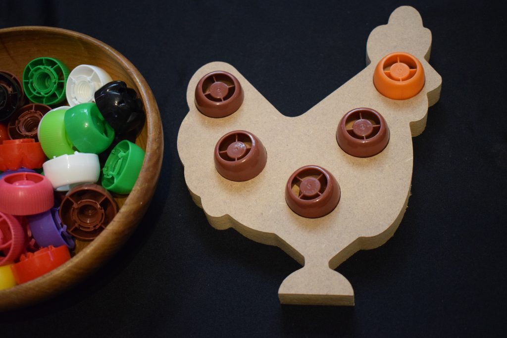 Chicken Pouch Lid  – Great For Farm, Nature Or Animal Fine Motor Skills Activities