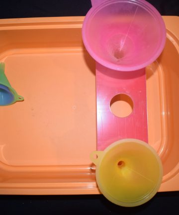 Ikea Flisat large Funnel Lid - Great For Outdoor Water Play Using A Large Ikea Flisat Lid And A Selection Of Funnels, Or Use Indoor With Rice Or Sand - Image 3