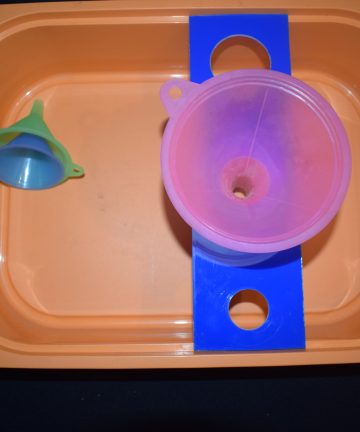 Ikea Flisat large Funnel Lid - Great For Outdoor Water Play Using A Large Ikea Flisat Lid And A Selection Of Funnels, Or Use Indoor With Rice Or Sand - Image 2