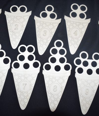 Ice Cream Cone Counters - Ideal For Numeracy, Maths , Summer Or Seaside Projects