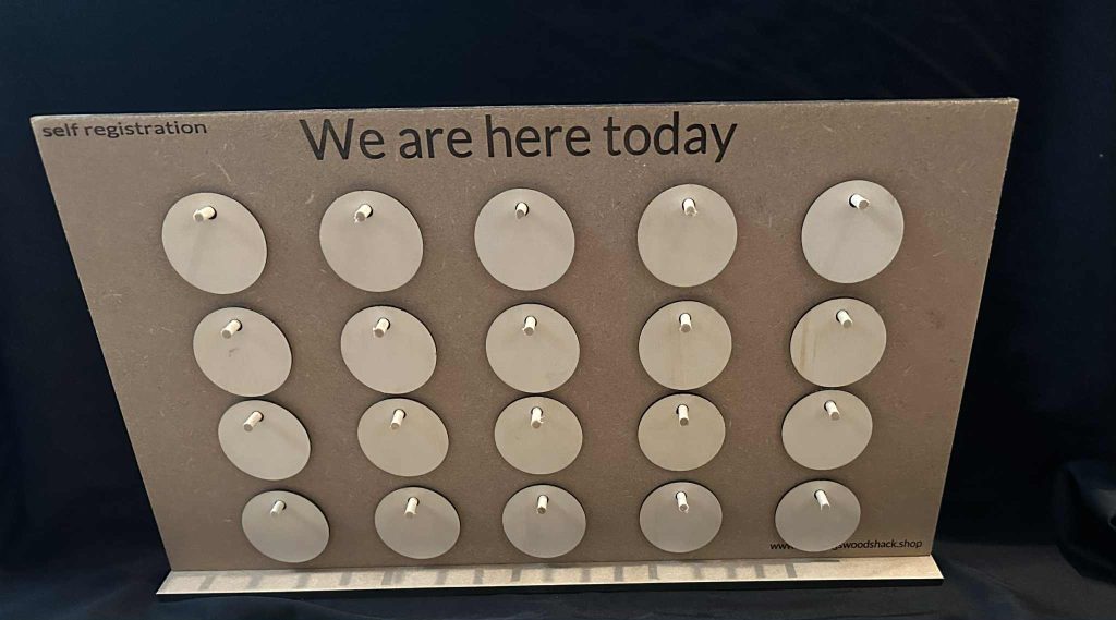 Self Registration Board - Great for name recognition for school, preschool Or Childminders