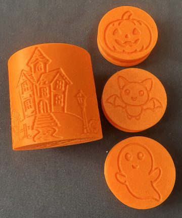Halloween Stamper & Roller Set – Great for Coloured Play Dough or Damp sand, Also Ideal For Autumn & Halloween Projects - Image 1