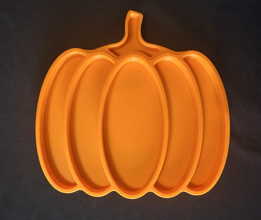 3D Printed Pumpkin Tray- Ideal For Sensory Play Filled With Rice Or Sand Or For Halloween/Autumn Projects