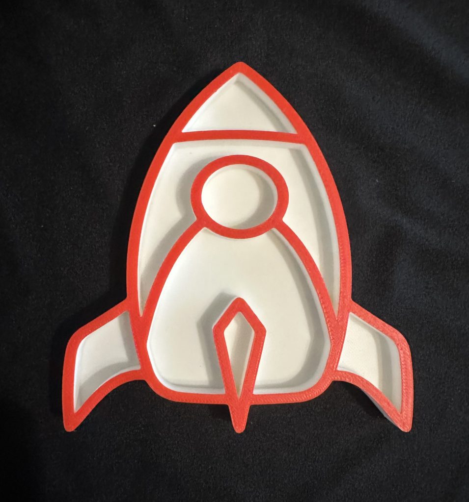 3D Printed Rocket Tray - Great For Sensory Play Or Space Projects