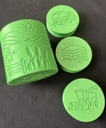 Tractor Stamper & Roller Set – Great for Coloured Play Dough or Damp sand, Also Ideal For Farming, Nature Or Harvest Projects - Image 1