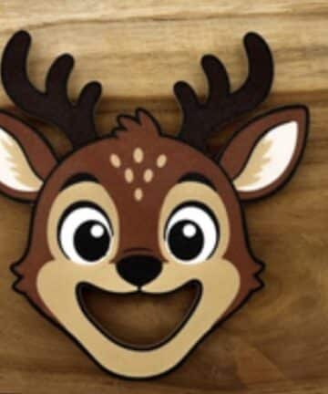 3D Printed Deer Feeding Face - Great woodland or Christmas activity - Image 1