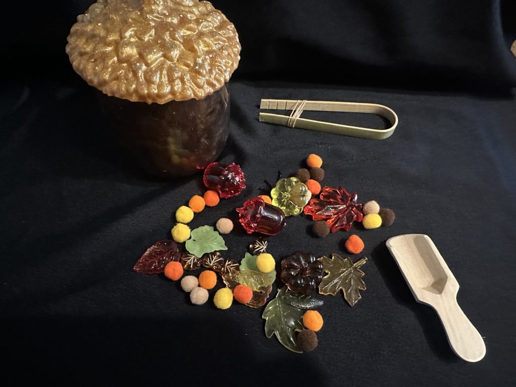Resin Acorn Tray - Great For Autumn, Seasons, Nature Or Halloween Sensory Play