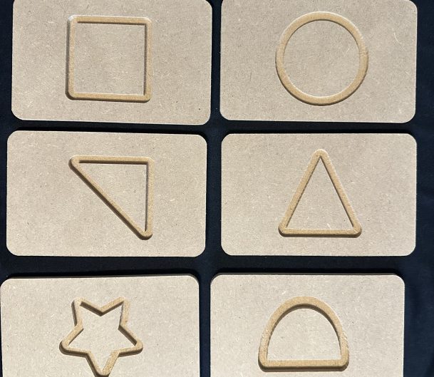 Set Of Shape Boards - Ideal For Pre Writing Activities To Strengthen Hand Muscles For Writing & To Assist With Shape Recognition