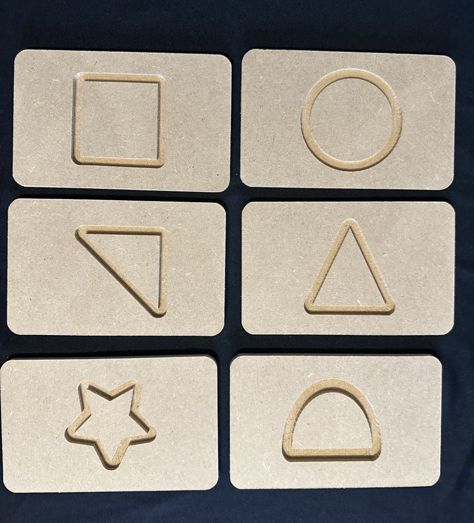 Set Of Shape Boards - Ideal For Pre Writing Activities To Strengthen Hand Muscles For Writing & To Assist With Shape Recognition