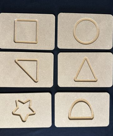 Set Of Shape Boards - Ideal For Pre Writing Activities To Strengthen Hand Muscles For Writing & To Assist With Shape Recognition - Image 1