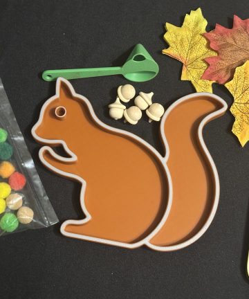 3D Printed Squirrel Tray - Ideal For Sensory Play Filled With Rice Or Sand Of For Nature Or Woodland Animal Projects & Play - Image 3