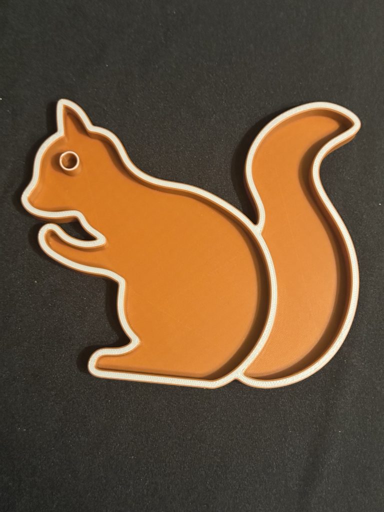 3D Printed Squirrel Tray - Ideal For Sensory Play Filled With Rice Or Sand Of For Nature Or Woodland Animal Projects & Play