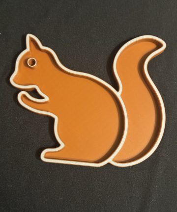 3D Printed Squirrel Tray - Ideal For Sensory Play Filled With Rice Or Sand Of For Nature Or Woodland Animal Projects & Play - Image 1