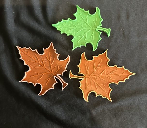 3D Printed Autumn Leaf Tray - Ideal For Sensory Play Filled With Rice Or Sand Or For Halloween/Autumn Projects