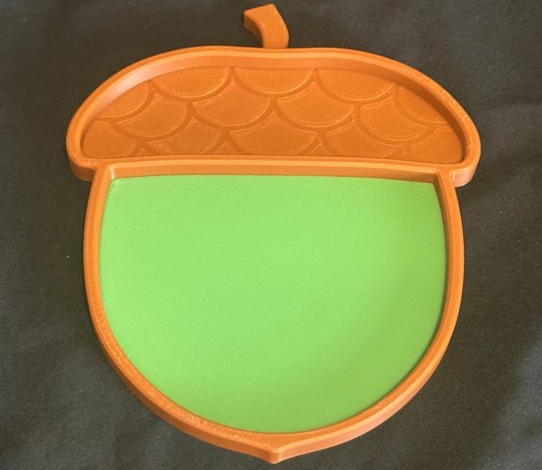 3D Printed Acorn Tray- Ideal For Sensory Play Filled With Rice Or Sand Or For Seasons & Autumn Projects
