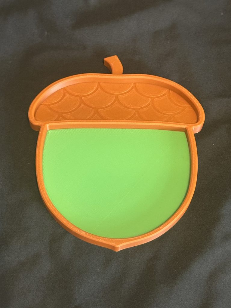 3D Printed Acorn Tray- Ideal For Sensory Play Filled With Rice Or Sand Or For Seasons & Autumn Projects