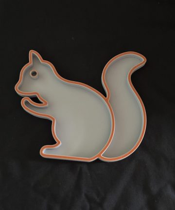 3D Printed Squirrel Tray - Ideal For Sensory Play Filled With Rice Or Sand Of For Nature Or Woodland Animal Projects & Play - Image 2