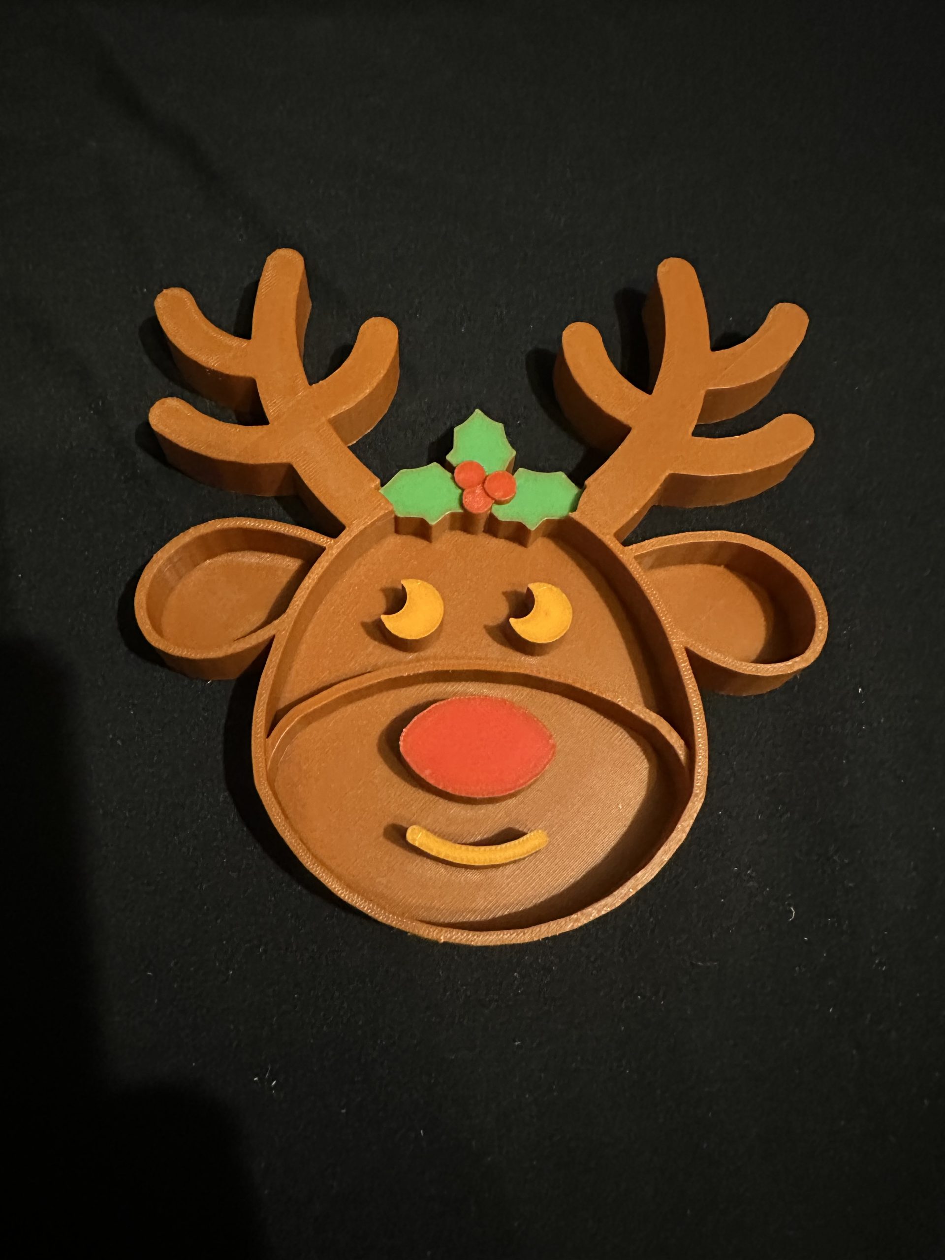 3D Printed Reindeer Tray Tray- Ideal For Sensory Play Filled With Rice Or Sand Or For Christmas Projects - Image 2